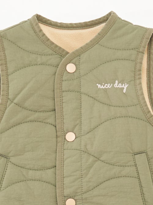 Doudoune sans manches avec doublure polaire - Kiabi