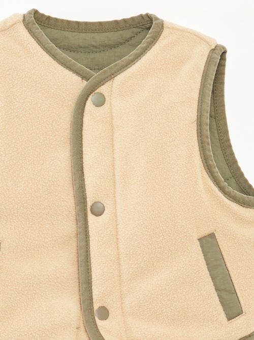 Doudoune sans manches avec doublure polaire - Kiabi