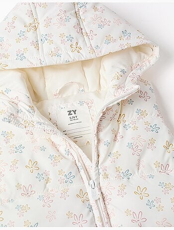 Doudoune sans manches avec motif floral