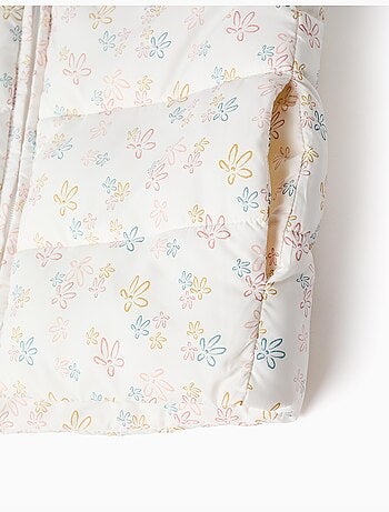 Doudoune sans manches avec motif floral