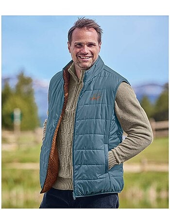 Doudoune Sans Manches Bi-Matière Réversible - ATLAS FOR MEN