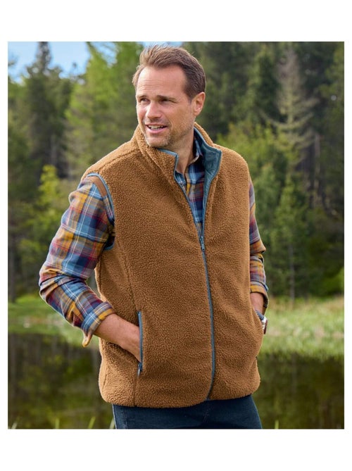 Doudoune Sans Manches Bi-Matière Réversible   - ATLAS FOR MEN - Kiabi