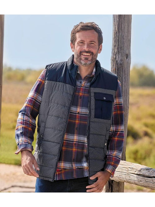 Doudoune sans manches bicolore  - atlas for men - Kiabi