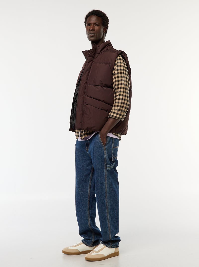 Doudoune sans manches chaude Marron - Kiabi