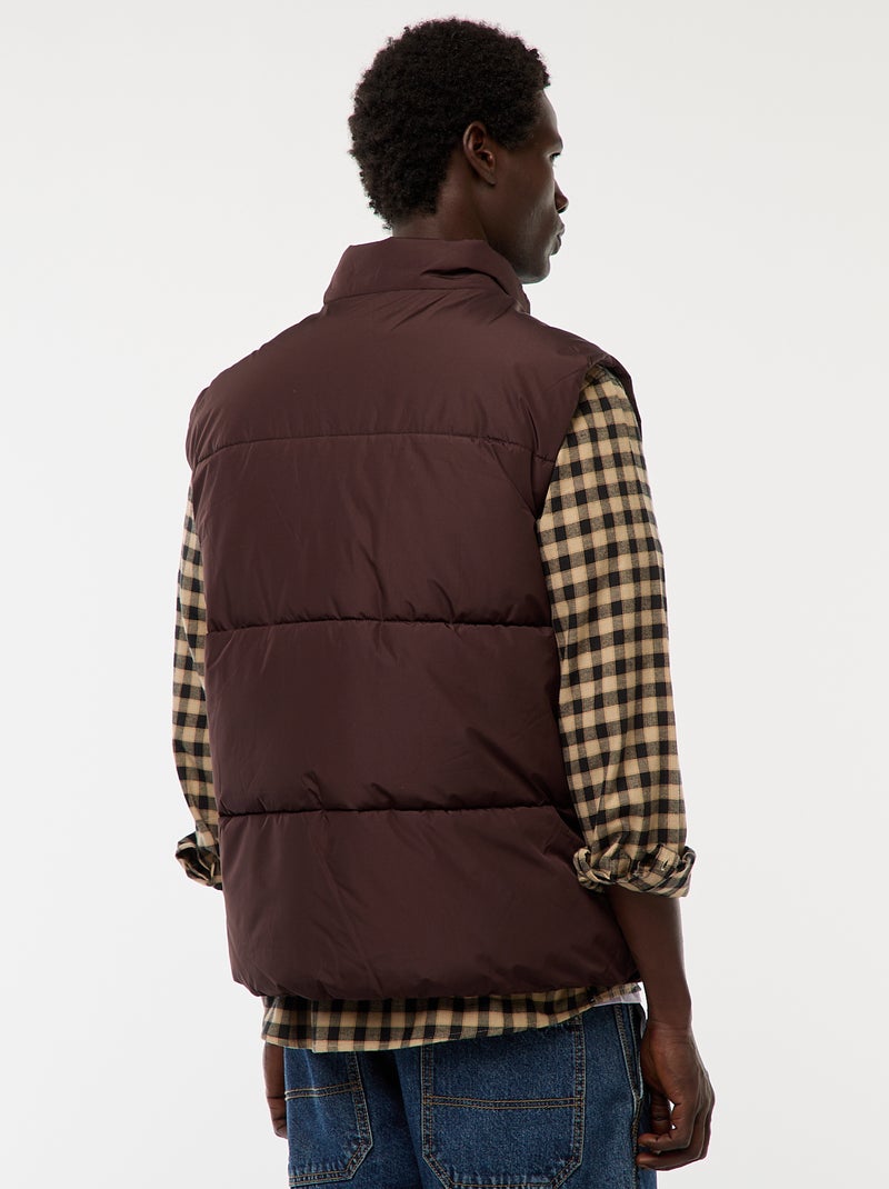 Doudoune sans manches chaude Marron - Kiabi