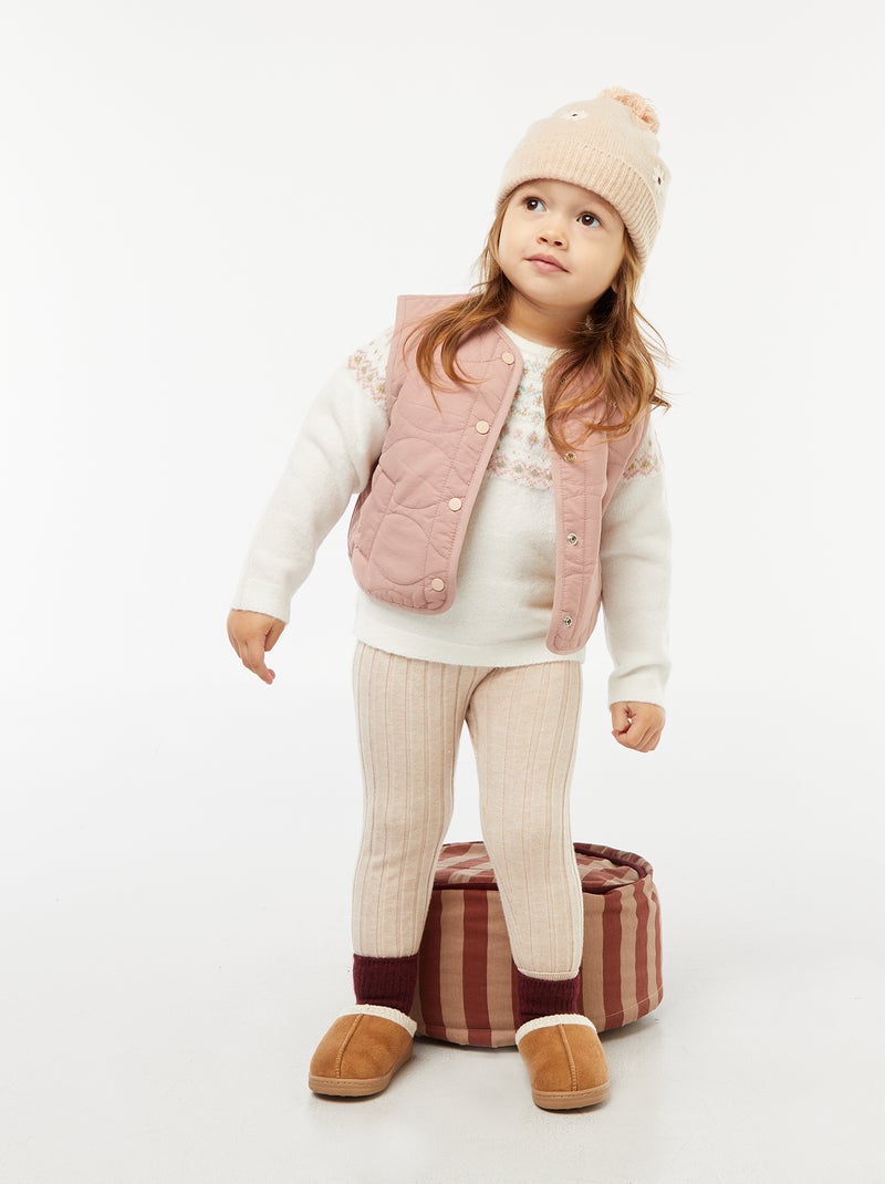 Doudoune sans manches doublée Rose - Kiabi