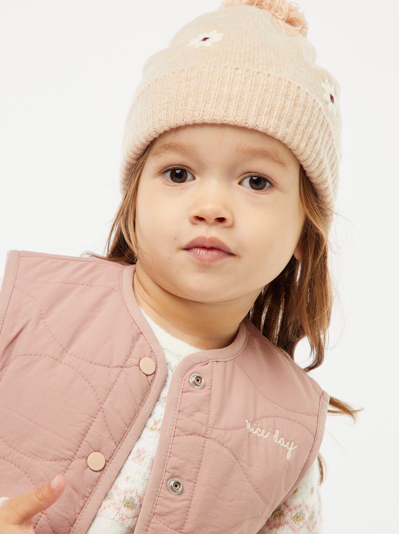 Doudoune sans manches doublée Rose - Kiabi