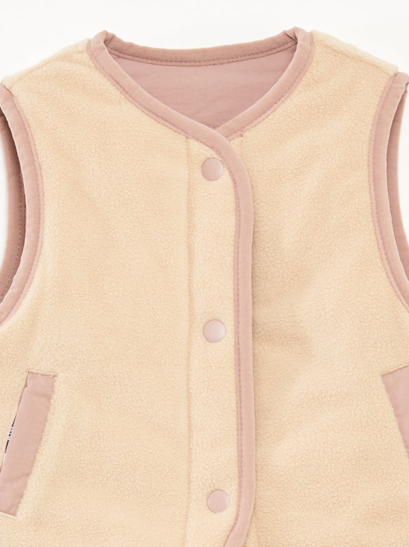 Doudoune sans manches doublée Rose - Kiabi