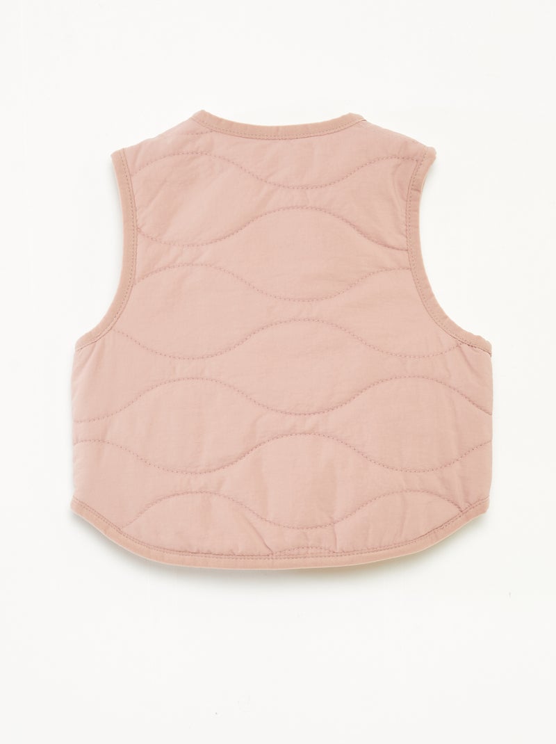 Doudoune sans manches doublée Rose - Kiabi