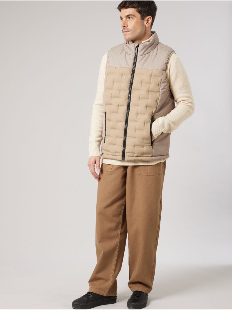 Doudoune sans manches homme 'deeluxe' Beige sable - Kiabi
