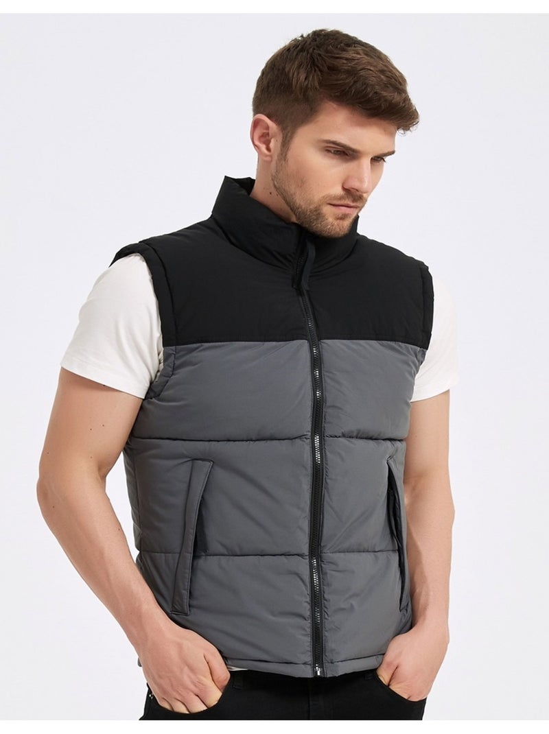 Doudoune sans manches Kebello gris anthracite - Kiabi