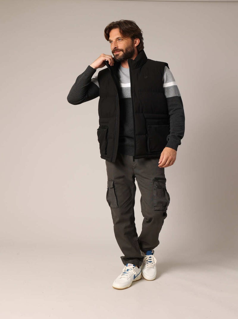 Doudoune sans manches, look urbain et fonctionnel
 'Deeluxe' Noir - Kiabi