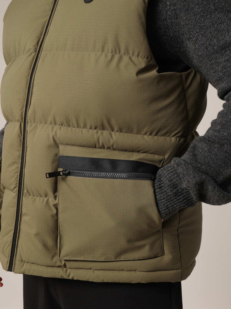 Doudoune sans manches, look urbain et fonctionnel
 'Deeluxe' Vert bouteille - Kiabi