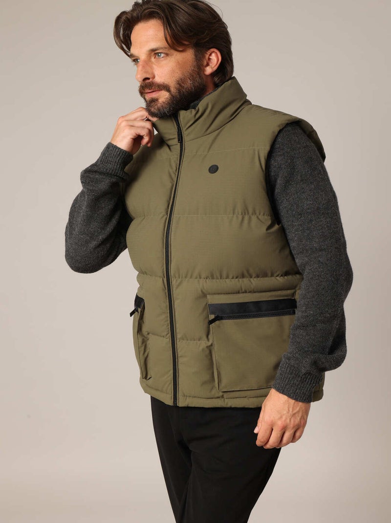 Doudoune sans manches, look urbain et fonctionnel
 'Deeluxe' Vert bouteille - Kiabi