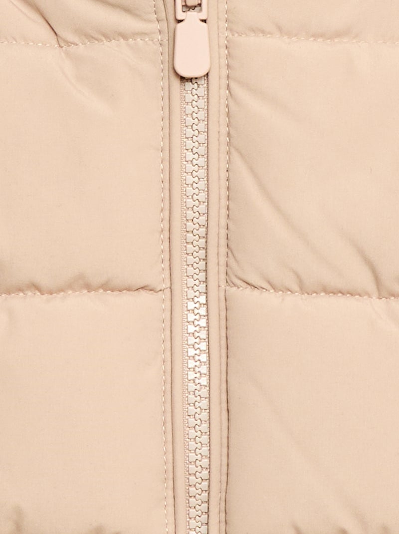 Doudoune sans manches matelassée Beige - Kiabi