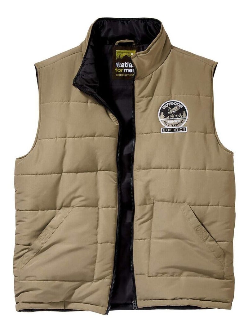 Doudoune Sans Manches Outdoor  - ATLAS FOR MEN Taupe - Kiabi