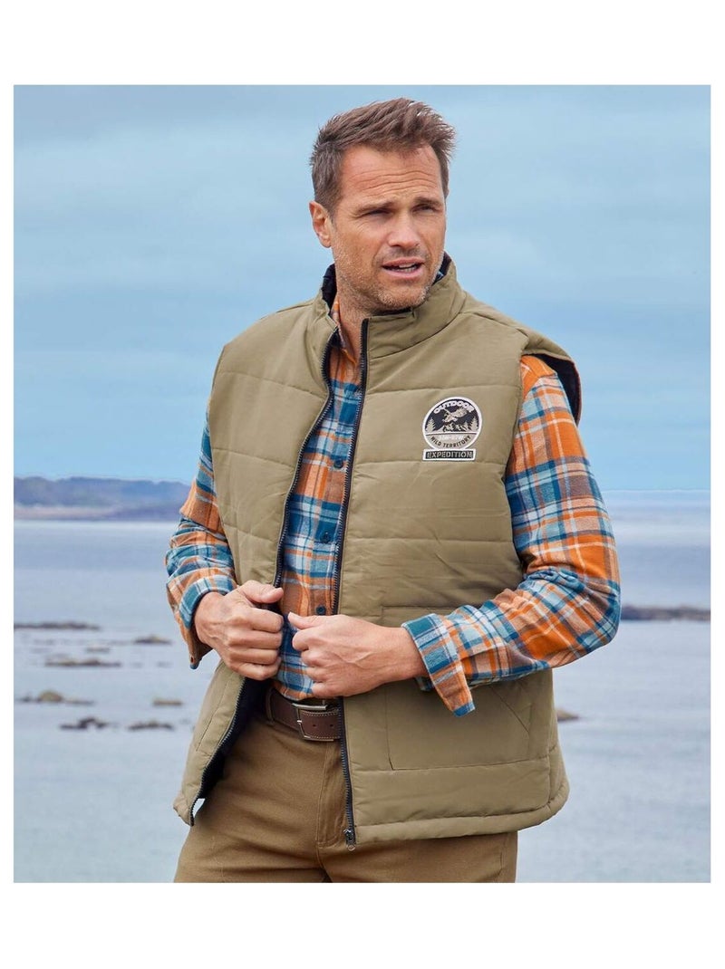 Doudoune Sans Manches Outdoor  - ATLAS FOR MEN Taupe - Kiabi