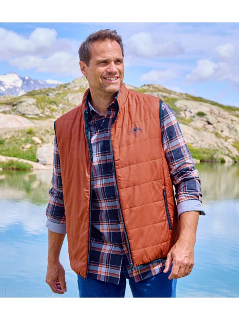 Doudoune Sans Manches Réversible   - ATLAS FOR MEN Bleu marine - Kiabi