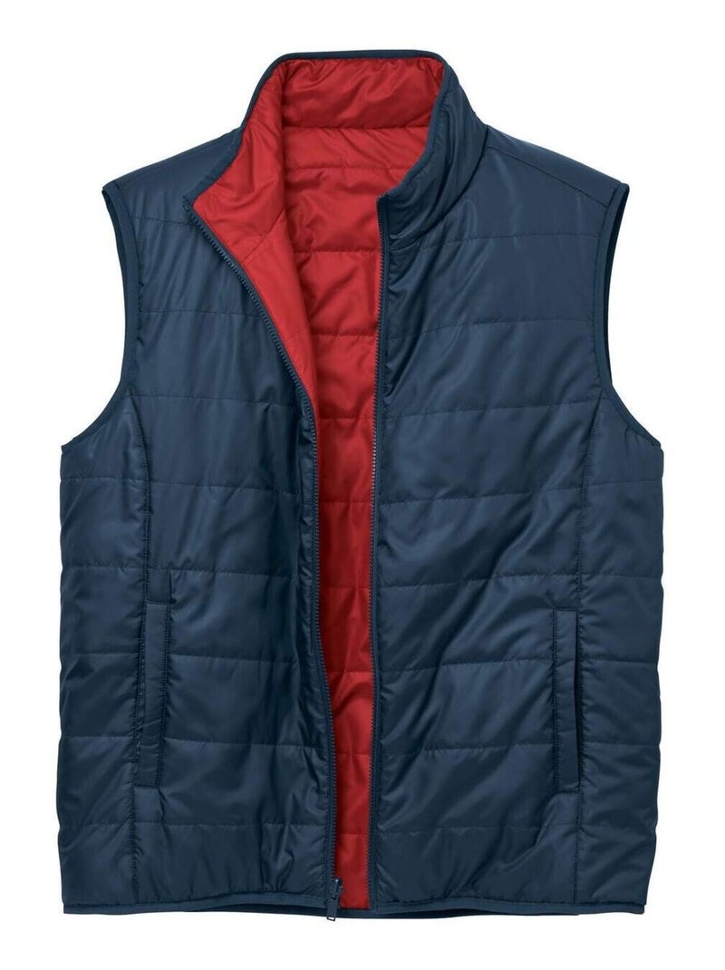 Doudoune Sans Manches Réversible Outdoor   - ATLAS FOR MEN Bleu Rouge - Kiabi