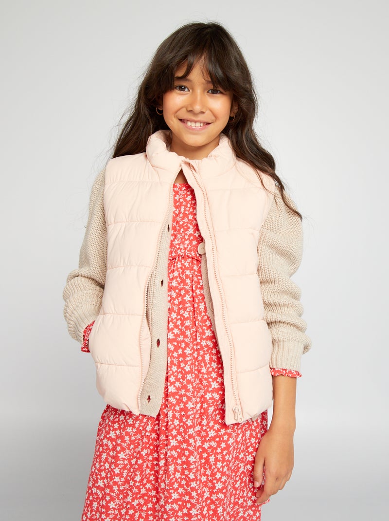Doudoune sans manches Rose - Kiabi