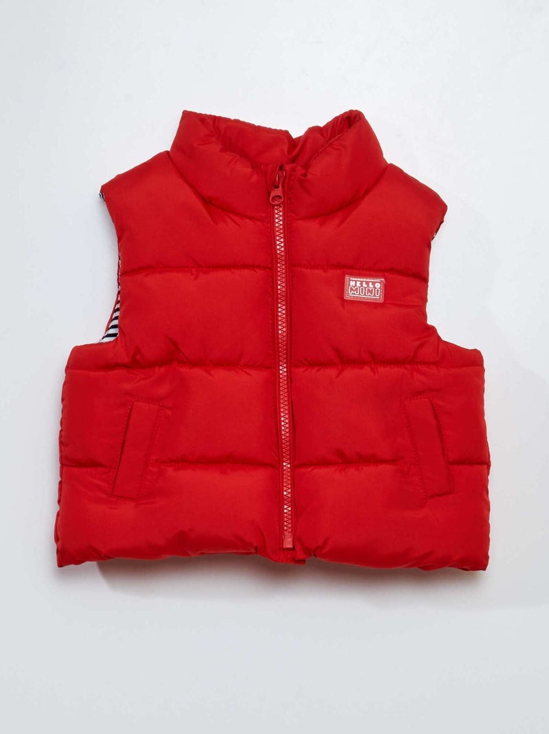 Doudoune sans manches rouge - Kiabi