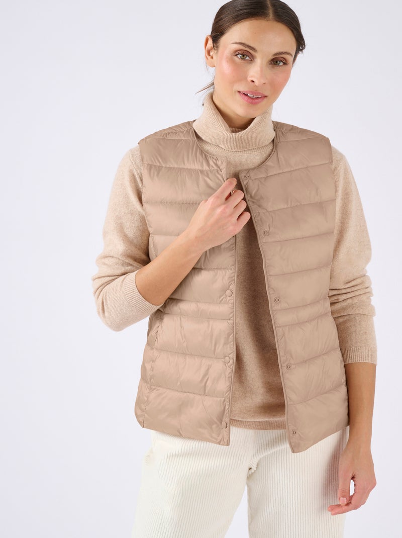 Doudoune sans manches Thermolactyl - Damart Beige - Kiabi