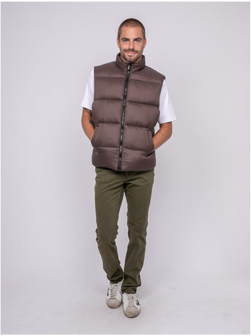 Doudoune sans manches zebalt Marron - Kiabi