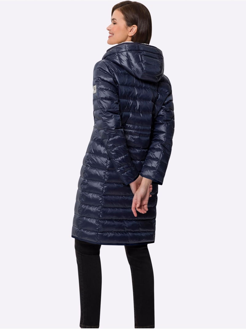 Doudoune superbe qualité légèrement brillante - taille standard - helline Bleu marine - Kiabi
