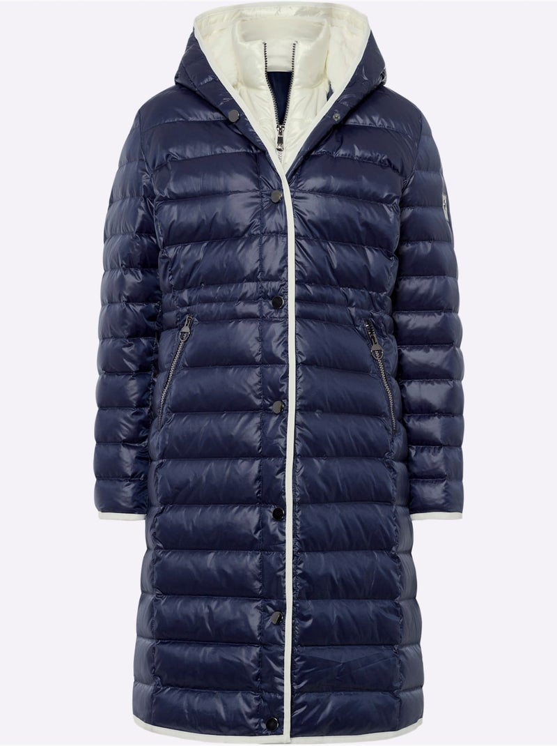 Doudoune superbe qualité légèrement brillante - taille standard - helline Bleu marine - Kiabi