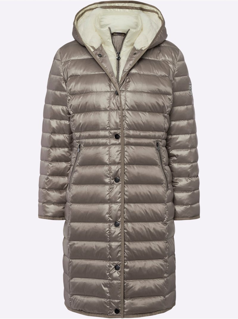 Doudoune superbe qualité légèrement brillante - taille standard - helline Gris taupe - Kiabi
