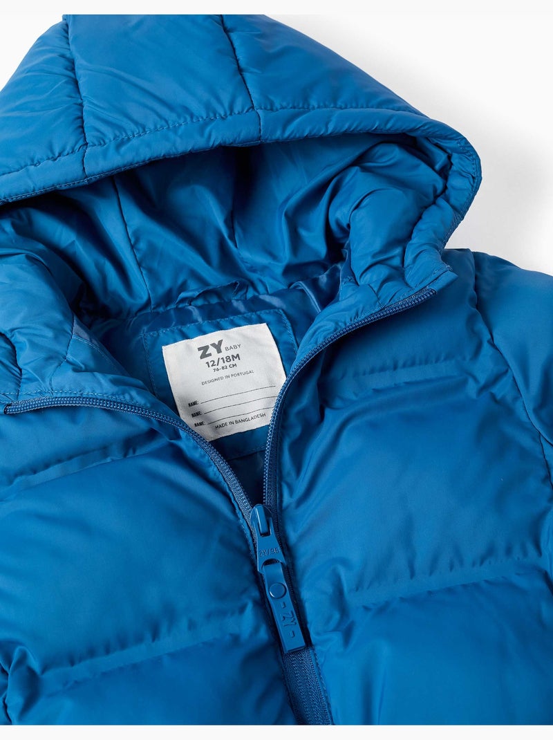 Doudoune thermique avec capuche et poches Bleu Bleu - Kiabi