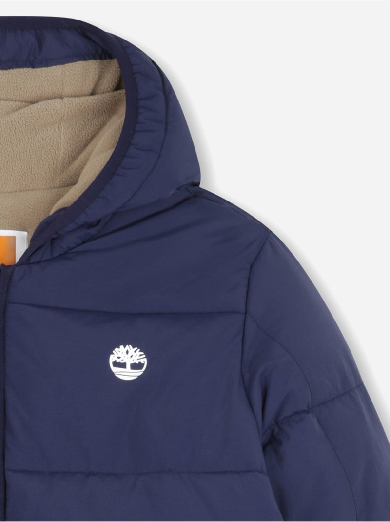 Doudoune Timberland déperlante à capuche Bleu - Kiabi