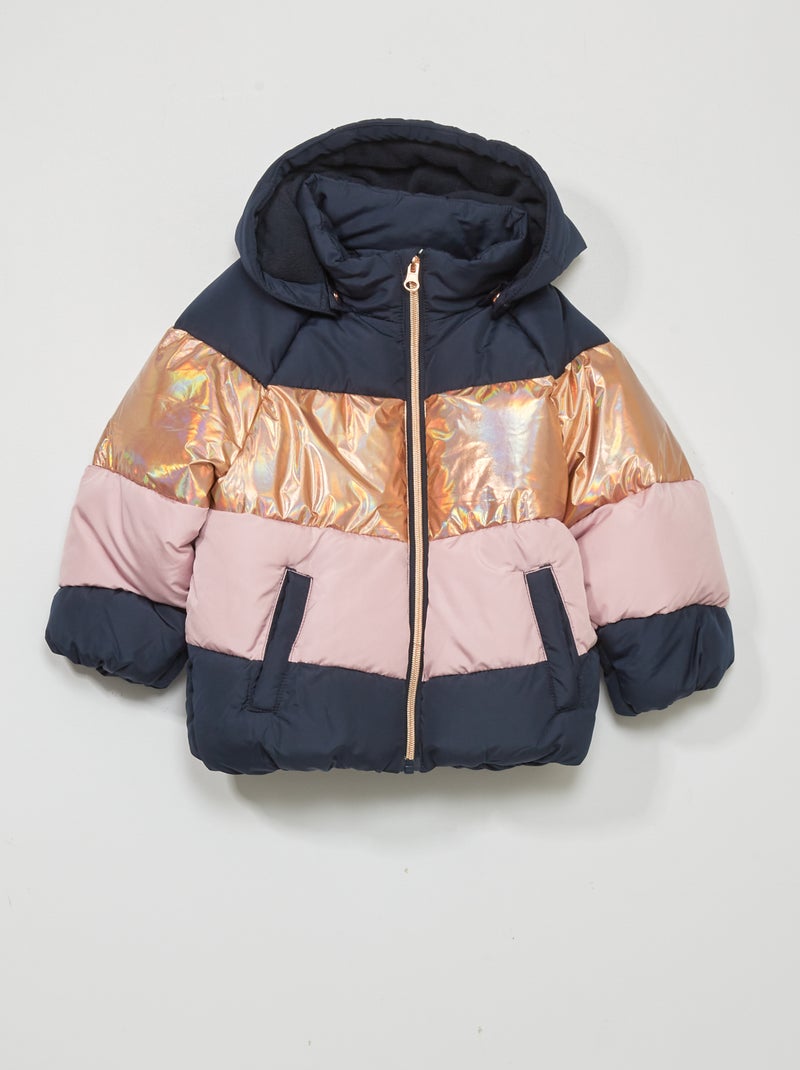 Doudoune tricolore 'Name It' Rose/marine - Kiabi