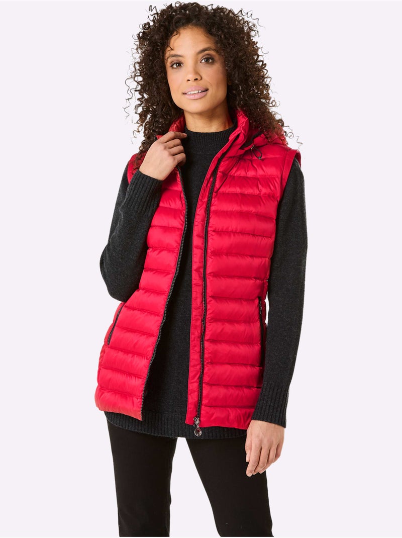 Doudoune veste et gilet - taille standard - helline Rouge - Kiabi