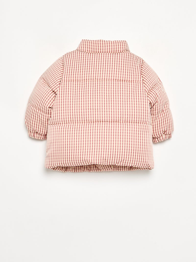 Doudoune vichy doublée polaire Rouge - Kiabi