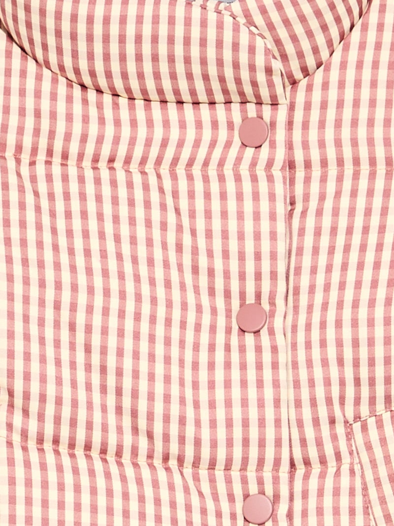 Doudoune vichy doublée polaire Rouge - Kiabi