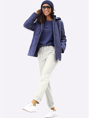 Doudoune zippé double curseur - taille standard - helline