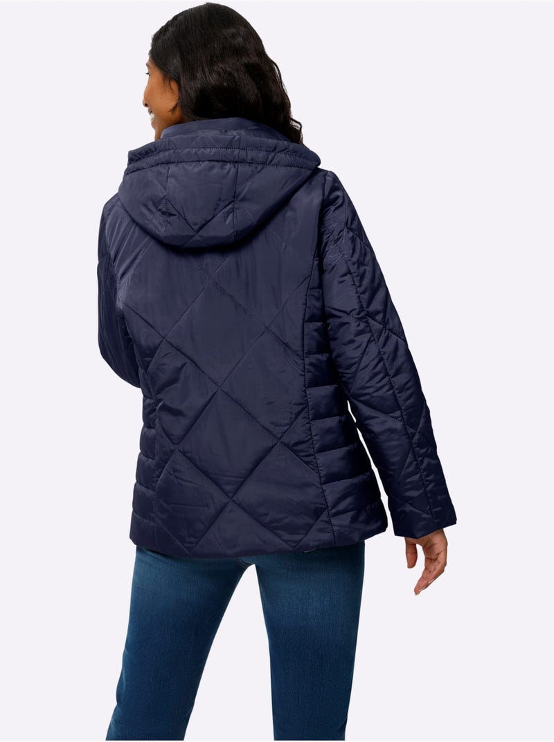 Doudoune Zippé Double Curseur - Taille Standard - Helline Bleu marine - Kiabi