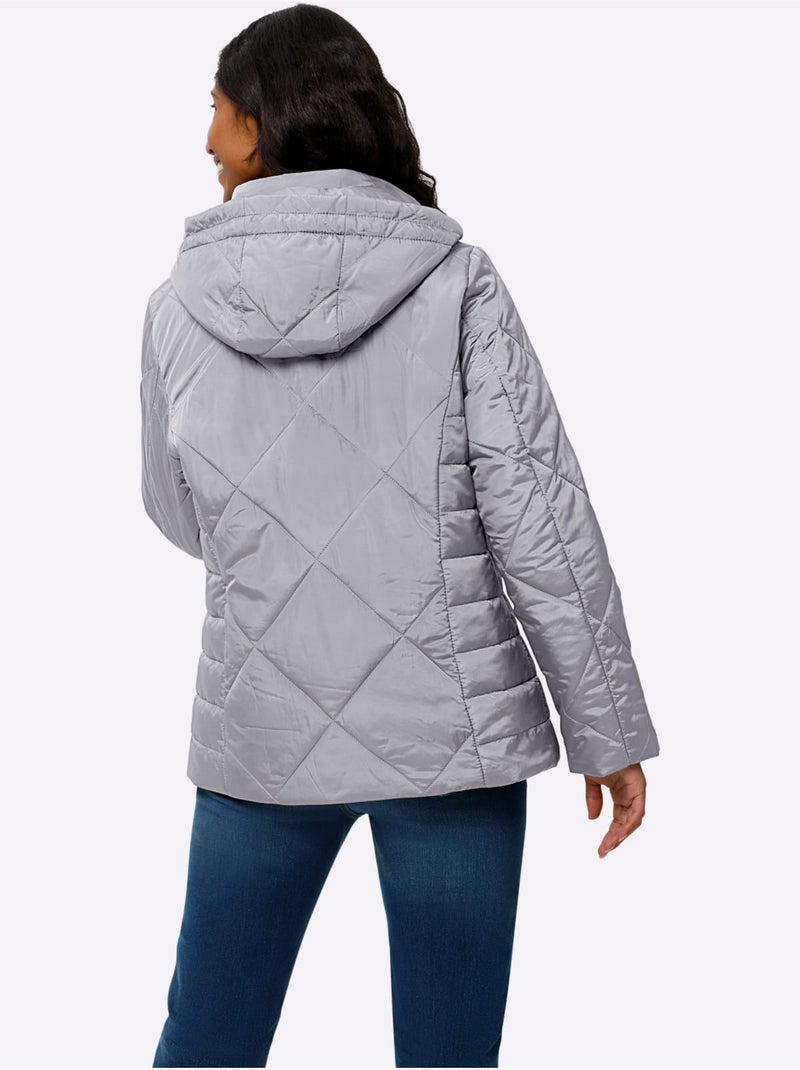 Doudoune Zippé Double Curseur - Taille Standard - Helline Gris - Kiabi