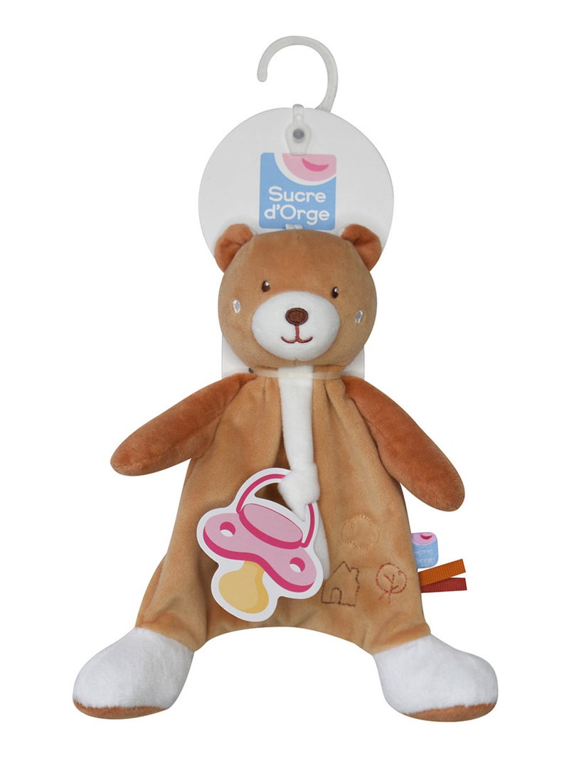 Doumou attache sucette ours Prigent Marron - Kiabi