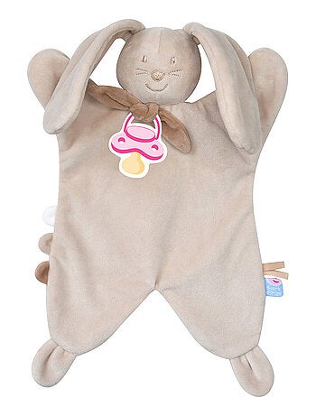 DOUMOU TETINOU XL LAPIN VELOURS DOUX BEIGE