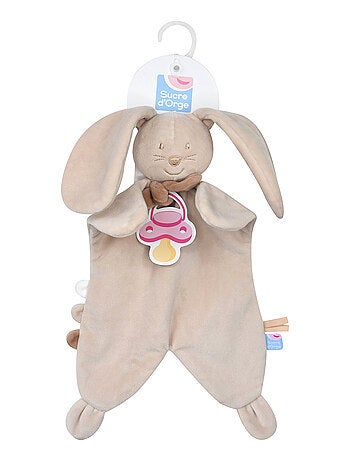 DOUMOU TETINOU XL LAPIN VELOURS DOUX BEIGE