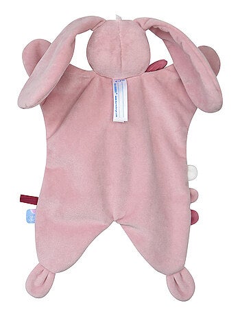 DOUMOU TETINOU XL LAPIN VELOURS DOUX ROSE