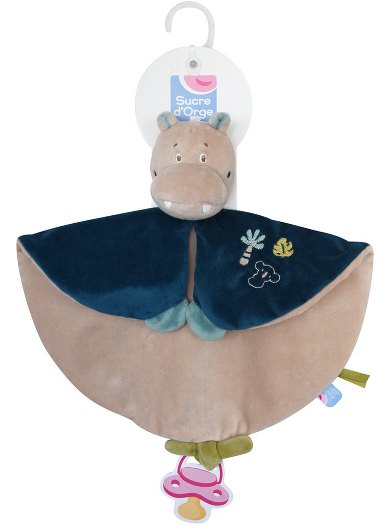 DOUMOU XL HIPPOPOTAME RYLES VELOURS DOUX Bleu - Kiabi