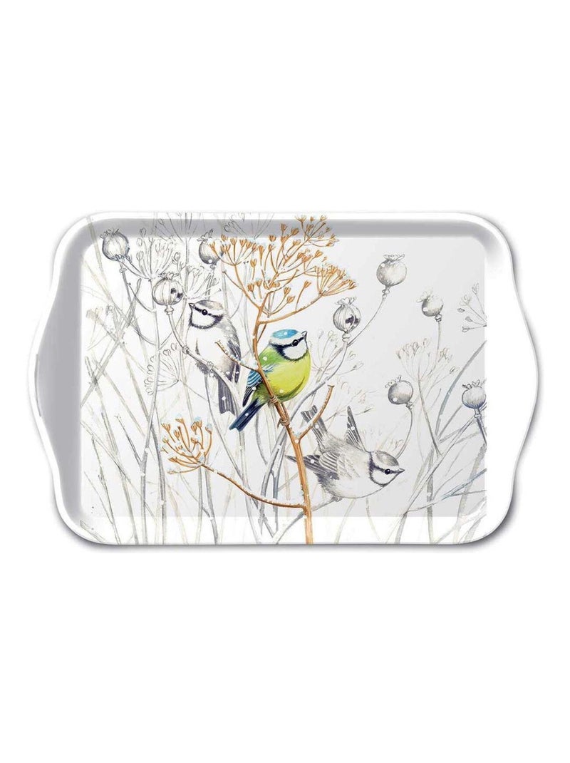 Doux petits oiseaux - Mini plateau vide poche rectangulaire Blanc - Kiabi