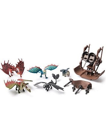 Dragon - coffret mini figurines - chasseur de dragons - dès 4 ans - dreamworks dragon