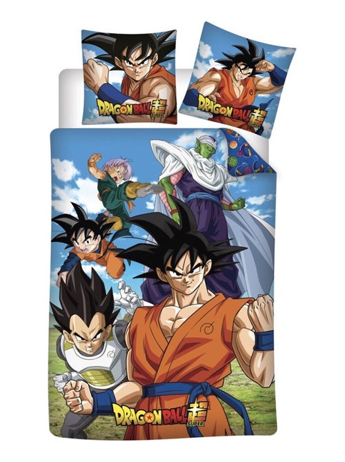 Dragon Ball Super, Parure de Lit Enfant Imprimée Réversible 100% Coton, GOKU - Kiabi