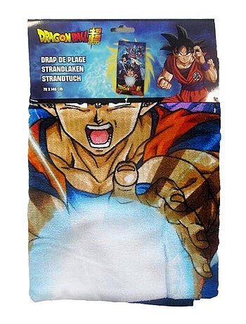 Dragon Ball Super, Serviette de Bain Enfant Imprimé 100% Coton, GOKU, Drap de plage 70x140 cm