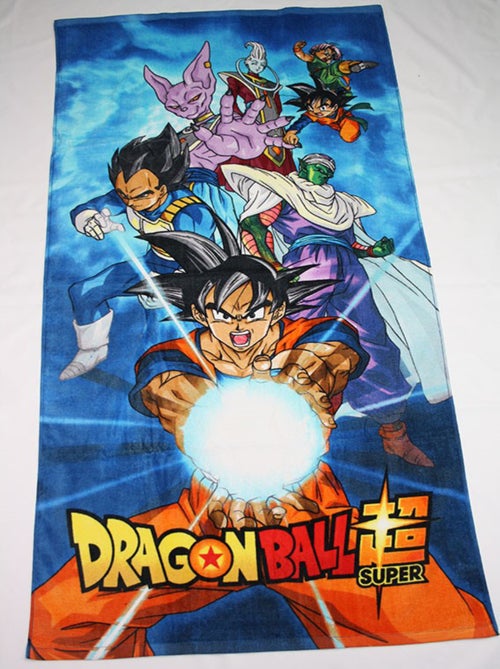 Dragon Ball Super, Serviette de Bain Enfant Imprimé 100% Coton, GOKU, Drap de plage 70x140 cm - Kiabi