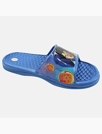 Dragon Ball Z - Claquettes enfant orange avec bride large et motif personnage
